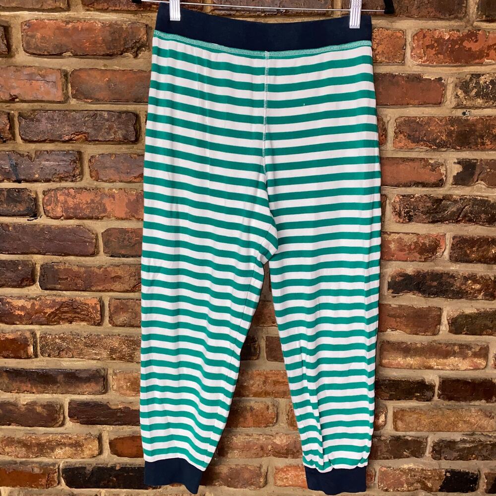 J. Crew Green Even Stripe Holiday Sleepwear Pajama Pants Women's Size Small
